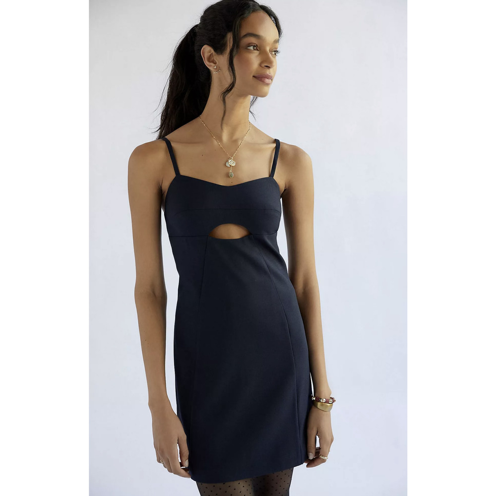 NWT Mare Mare x Anthropologie Navy Blue Cutout Shift Mini Dress Size PL LP